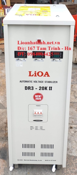 ỔN ÁP LIOA 20KVA 3 PHA DR3 - 20K II DẢI RỘNG 160V ~ 430V ĐỜI MỚI NHẤT 2024 - 2025
