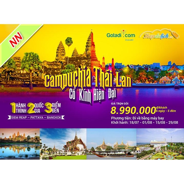 Tour CAMPUCHIA - THAILAND (6 NGÀY 5 ĐÊM)