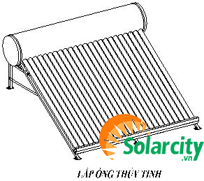 Cách lắp đặt Máy nước nóng năng lương mặt trời Solarcity DẠNG ỐNG