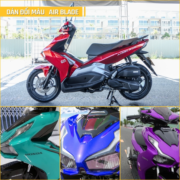 Dán decal Trắng Ngọc Trai cho xe Air Blade