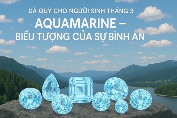 Đá Quý Cho Người Sinh Tháng 3 – Aquamarine: Thanh Lọc Tâm Hồn, Bảo Vệ Tình Yêu & Mở Rộng Trực Giác