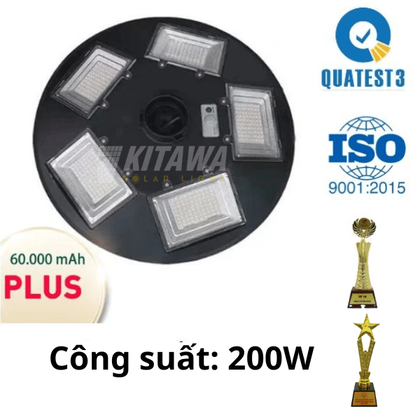 [200W] Đèn Năng Lượng Mặt Trời Kitawa UFO 200W Plus - UF1200P ( 60.000 mAH)