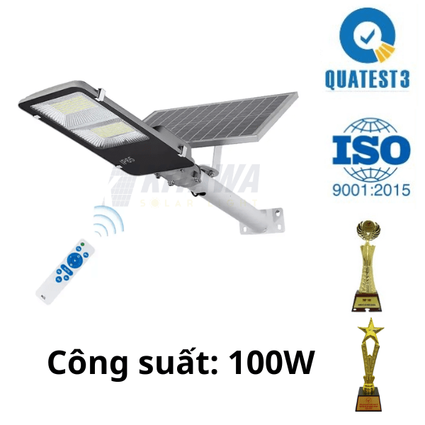 Đèn Đường Năng Lượng Mặt Trời 100W 2 Khoang KITAWA - BC1100