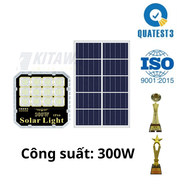 [300W] Đèn pha năng lượng mặt trời 300W Kitawa DP7300