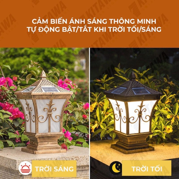 Đèn Trụ Cổng Năng Lượng Mặt Trời Kitawa SV13