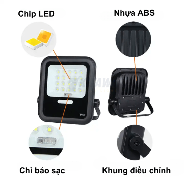 [200W] Đèn Pha Năng Lượng Mặt Trời 200W KITAWA - DP16.200