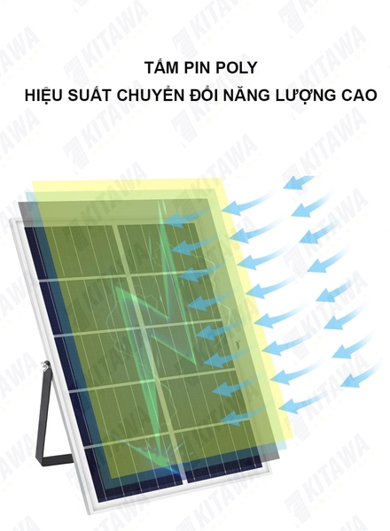 [400W] Đèn pha năng lượng mặt trời 400W Kitawa DP7400