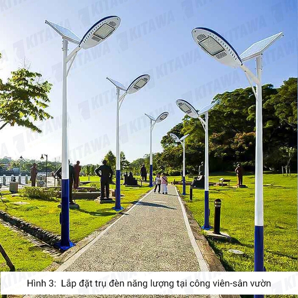 Trụ Đèn Năng Lượng Mặt Trời 4M Kitawa TD01 - Lắp Đèn Năng Lượng Mặt Trời