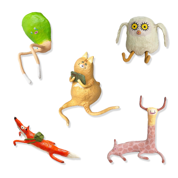 Weird Animals Paper Mache Art Toys