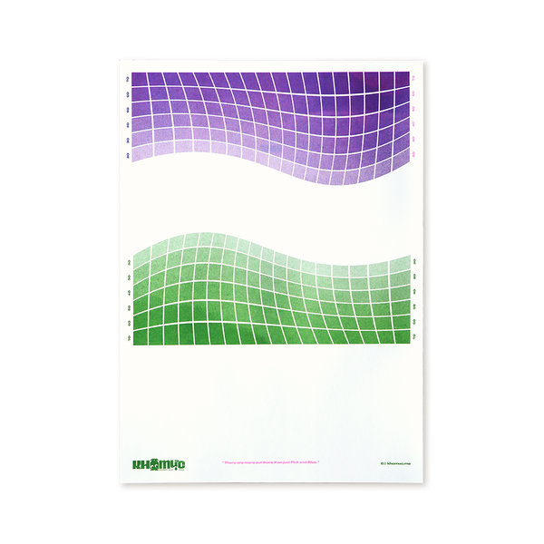 Genderqueer Flag A3 Riso Print