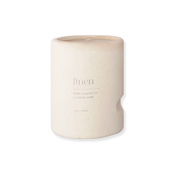 Scented Candle in Cao Lanh Ceramics - Linen