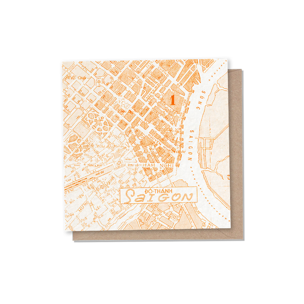 Sài Gòn Map Orange Card