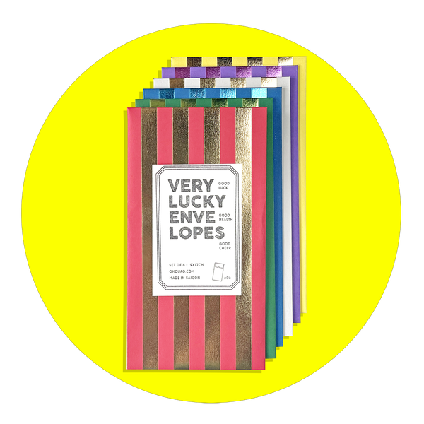 Stripe Lì Xì Lucky Envelopes (Pack of 6)