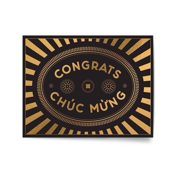 Congrats Chúc Mừng Postcard