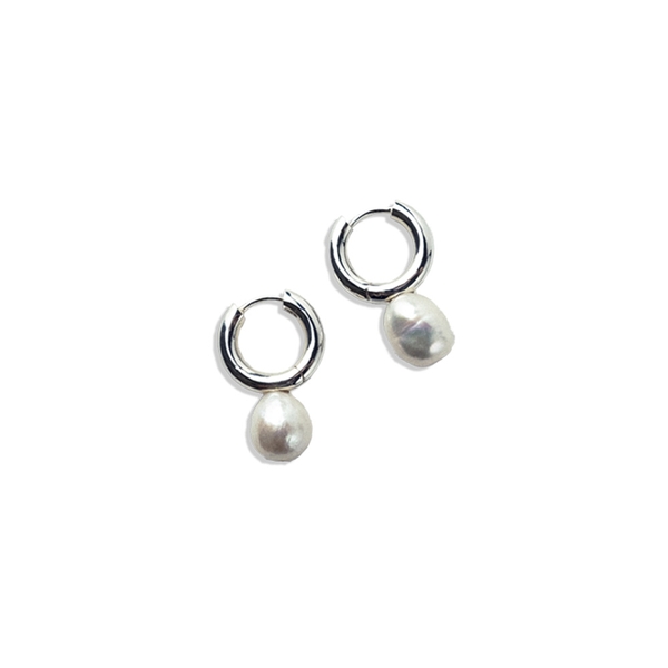 Jellyfish Earrings 'Pearl Hoop'