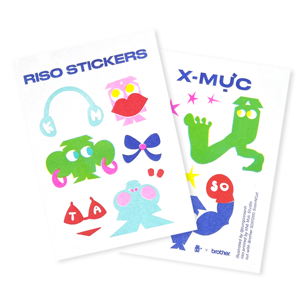 X-Mực Riso Sticker Set