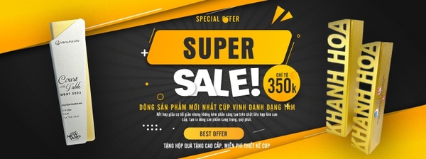 Khuyến mãi cúp vinh danh kim loại dạng tấm
