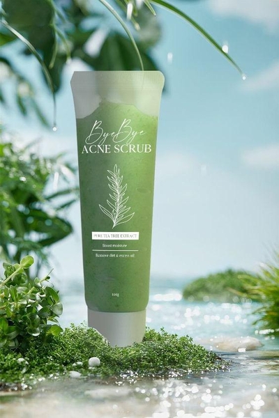 Tẩy da chết mặt tinh chất tràm trà Bye Bye Ance Scrub Phan An Garden Vũ Trụ Khỏe Đẹp