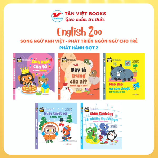 Combo 5 Cuốn English Zoo - Song Ngữ Anh Việt Phát Triển Ngôn Ngữ ( Phát Hành Đợt 2 )