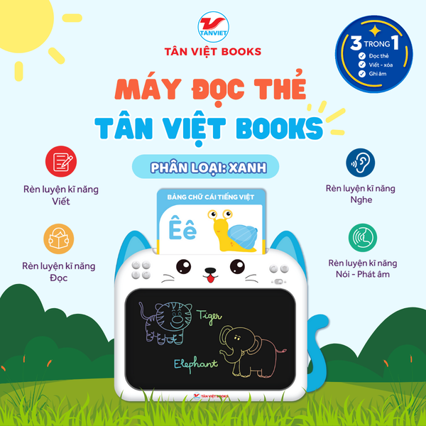 Máy Đọc Thẻ Tân Việt Books - Xanh