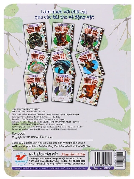 Làm Quen Với Chữ Cái Qua Các Bài Thơ Về Động Vật - Tập 4