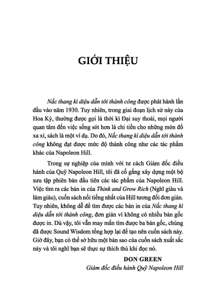 Nấc Thang Kì Diệu Dẫn Tới Thành Công - Napoleon Hill