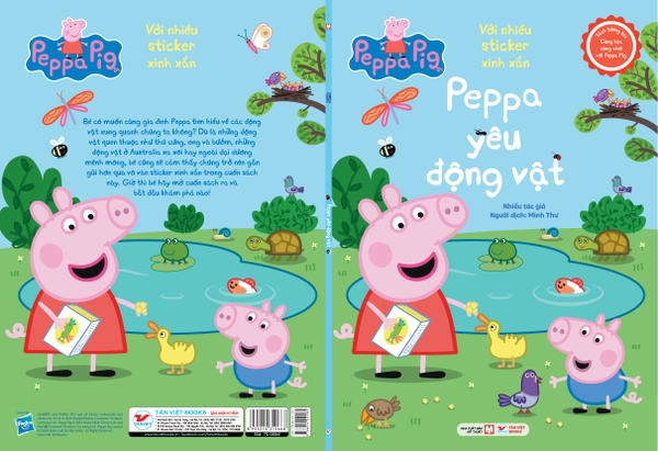 Sách tương tác - Cùng học cùng chơi với Peppa Pig: Cuốn 1 - Peppa yêu động vật
