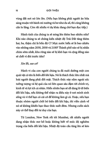 Khí Hậu Đang Biến Đổi Sao Chúng Ta Lại Không?