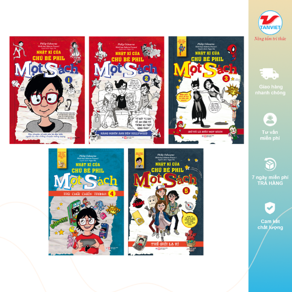 Hộp Sách Gieo Mầm Tri Thức - Nhật Ký Chú Bé Phil Mọt Sách (5 Cuốn)