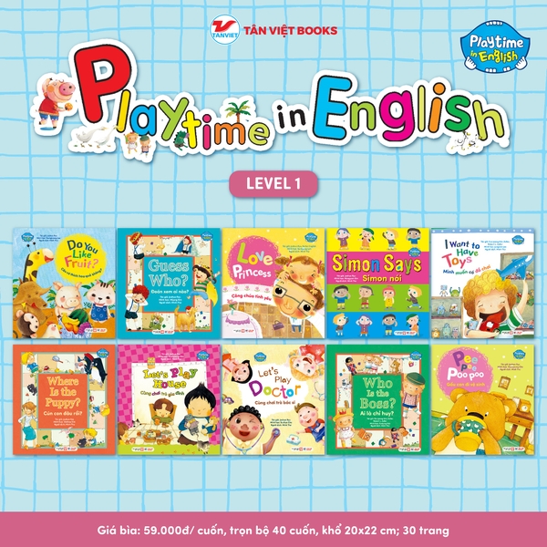 Combo 10 cuốn: Playtime In English - Level 1