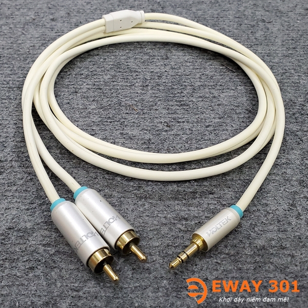 Dây 3.5mm ra 2 AV HOLTEK Chuẩn Hi-End Dài 5m