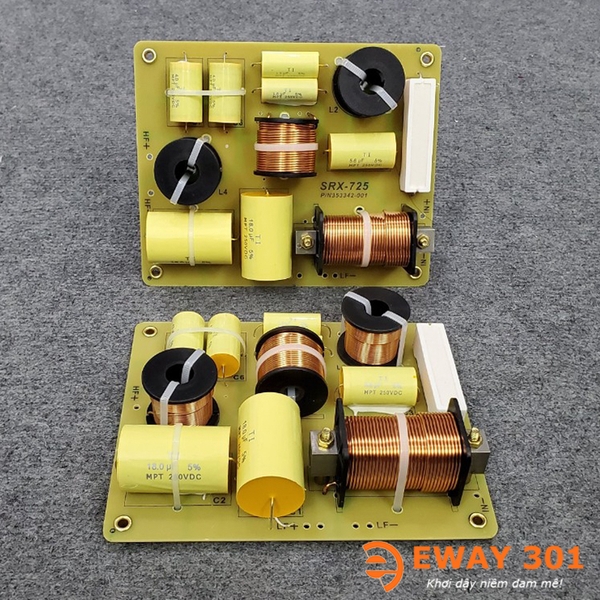 Bộ Mạch Phân Tần Loa Full Đôi SRX-725 - Mạch Phân Tần Loa 2 Bass 1 Treble - Tặng Dây Dẫn Xịn Hàn Sẵn Vào Mạch