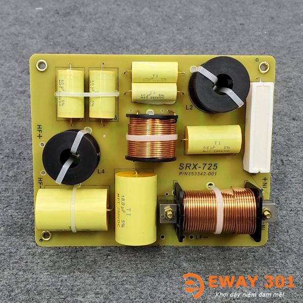 Bộ Mạch Phân Tần Loa Full Đôi SRX-725 - Mạch Phân Tần Loa 2 Bass 1 Treble - Tặng Dây Dẫn Xịn Hàn Sẵn Vào Mạch