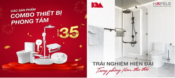 Sale 35% Thiết Bị Phòng Tắm Hafele