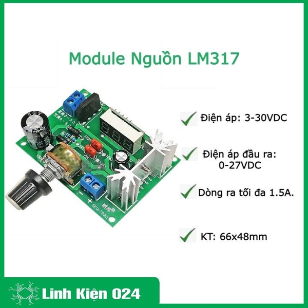 Module Nguồn LM317 Input 3-30VDC/3-20VAC (K2H17)