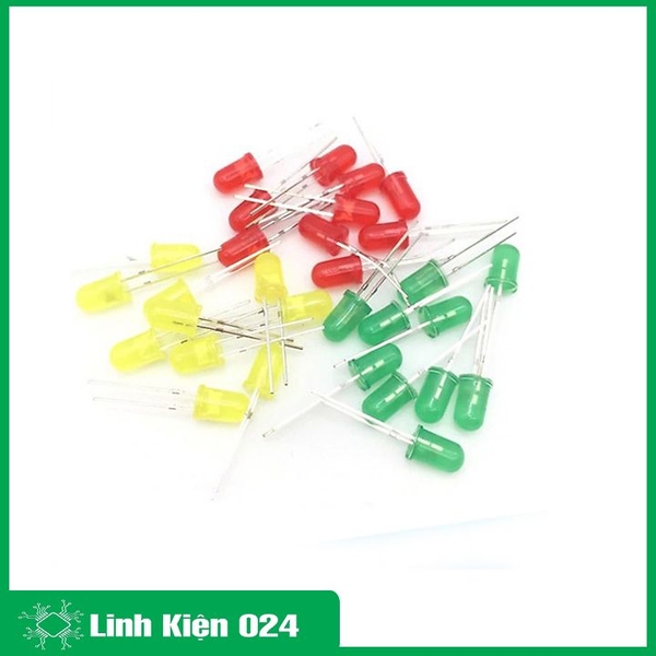 Led Phủ Màu Phi 3 Gói 1000 Bóng - Chân Dài(Ánh Sáng Màu) - Đỏ