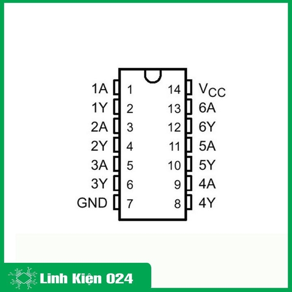 74LS04 Hex Inverter DIP14