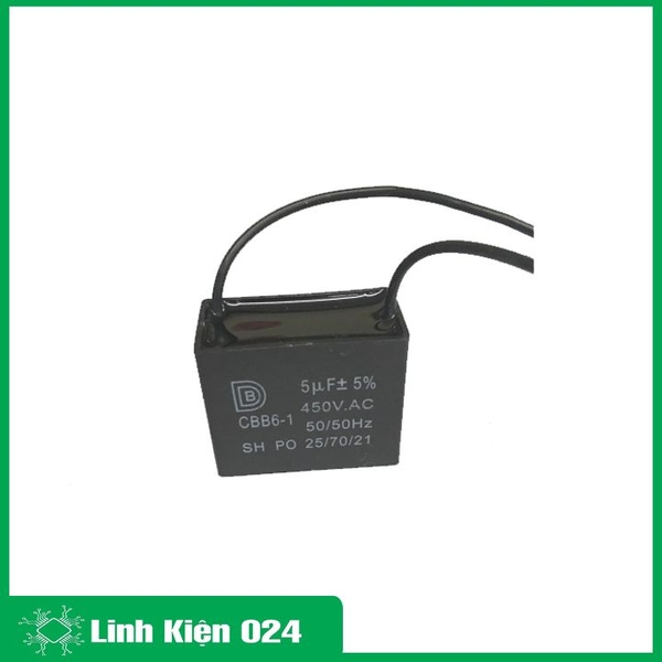 Tụ Quạt 5uf 400VAC 50/60HZ (K8I14)