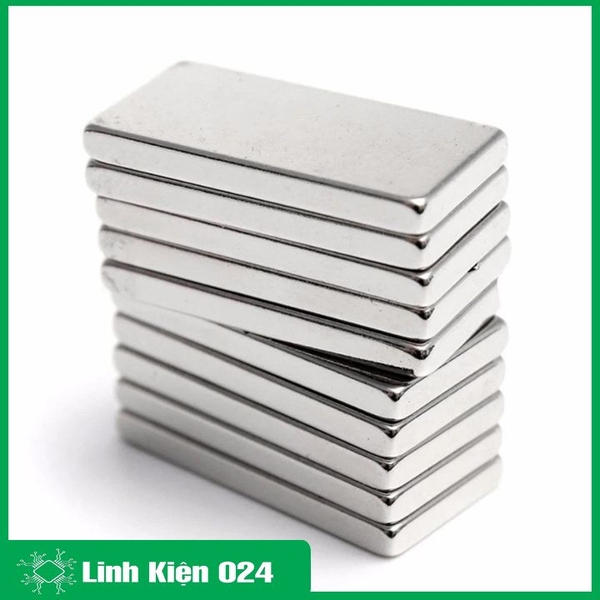 10 Viên Nam Châm Đất Hiếm 20x10x2mm ( Từ Tính Hút Cực Mạnh )