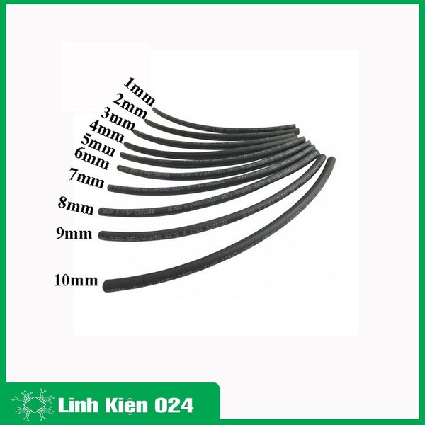 Combo gen co nhiệt đủ các loại 1,2,3,4,5,6,7,8,10mm, 9 loại mỗi loại dài 1m