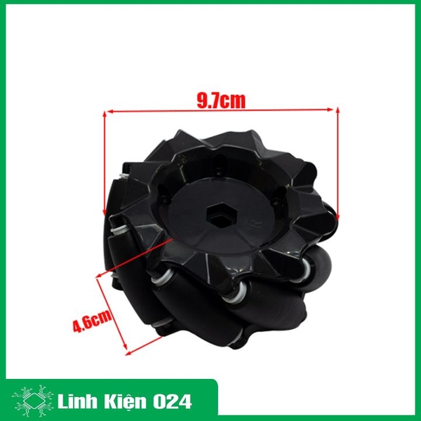 Bánh Xe Mecanum Omni Xe Thông Minh, Bánh xe Đa Hướng 97mm