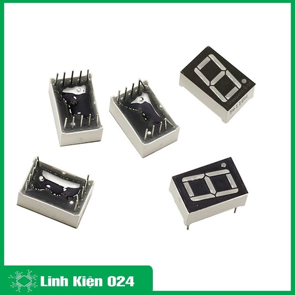 Bộ 10 Con Led 7 Thanh Anot Chung 1 Số 0,56Inch ( Sáng Đỏ )
