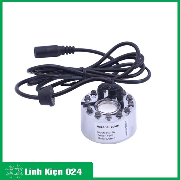 Combo Phun Sương HB20 12 Led Và Nguồn Điều Chỉnh Điện Áp 3-24V 2A Có Màn Hình Hiển Thị ( Điều Chỉnh Lượng Sương )