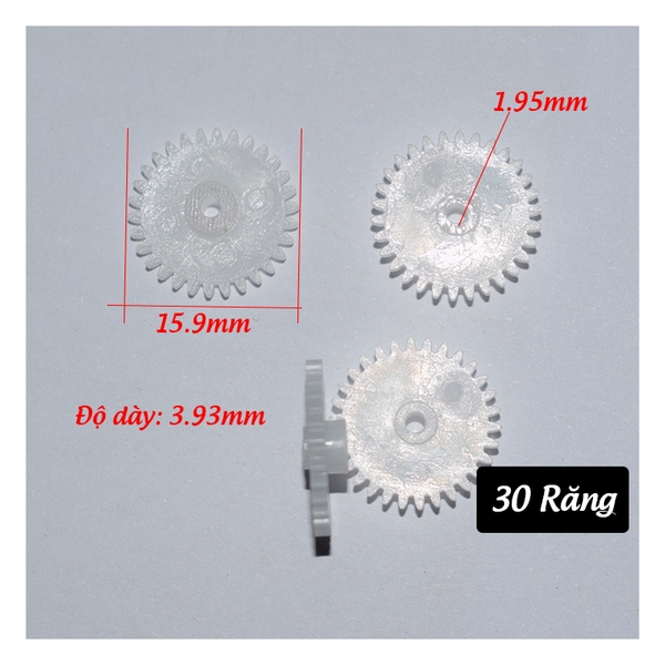Bánh Răng Nhựa Trục 2mm