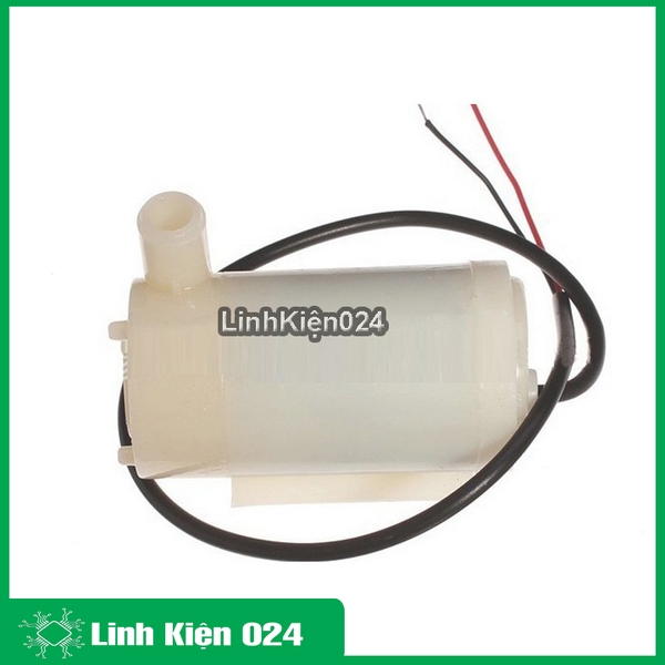 Máy Bơm Chìm Mini 3-12VDC 1.5m Ống Nằm Ngang ( Trắng ) (k1h9)