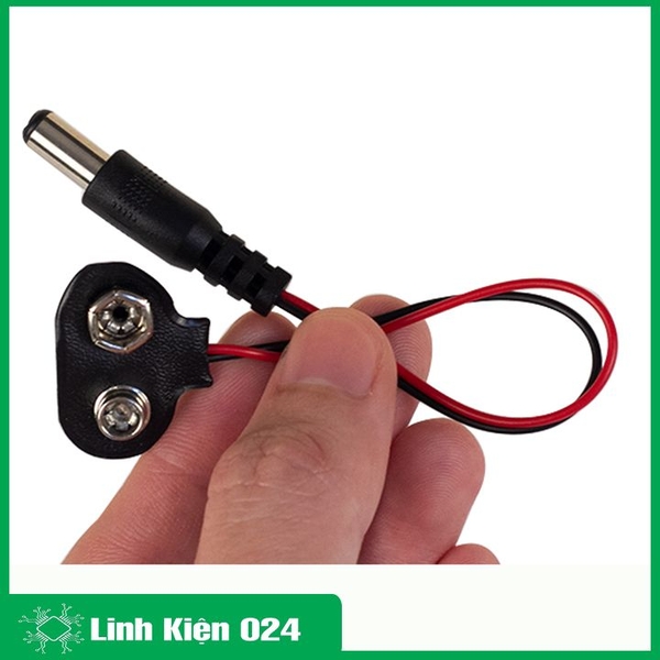 Dây Tạo Nguồn Từ Pin Vuông 9V Sang Jack DC 5.5*2.1mm - Bộ 3 Dây