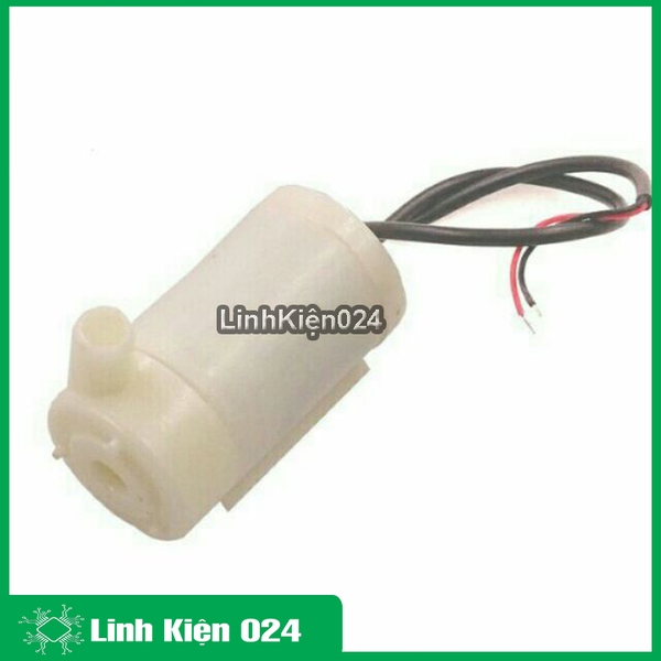 Máy Bơm Chìm Mini 3-12VDC 1.5m Ống Nằm Ngang ( Trắng ) (k1h9)