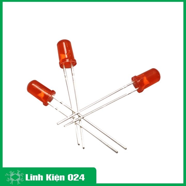 Led Phủ Màu Phi 3 Gói 1000 Bóng - Chân Dài(Ánh Sáng Màu) - Đỏ