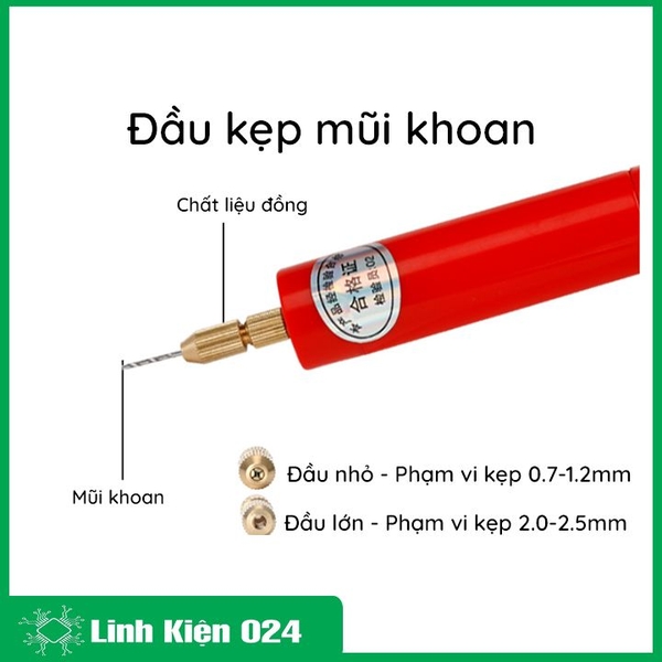 Máy Khoan Mini 5V USB 2A Khoan Thủ Công