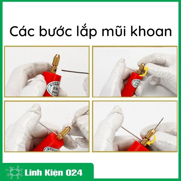 Máy Khoan Mini 5V USB 2A Khoan Thủ Công